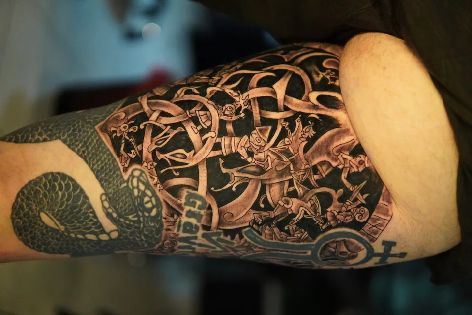 Blackwork tattoo at Downunder Tattoo Bali